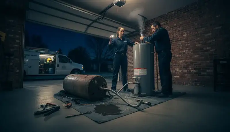 Expert Plumbing Pro - late-night-water-heater-failure-and-replacement-in-cherry-creek